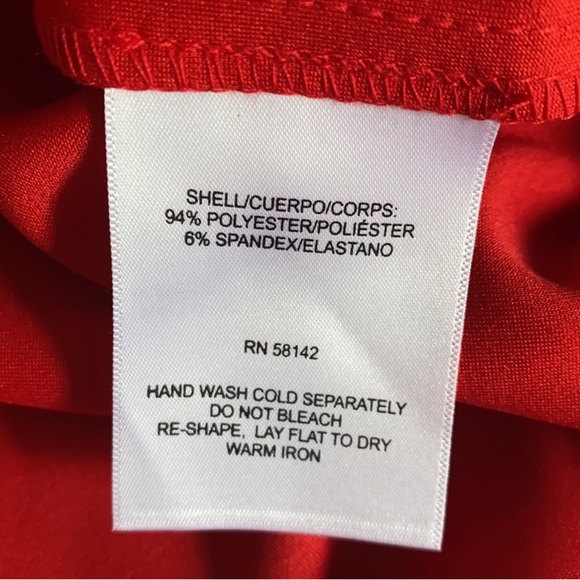 LONDON TIMES Red Collared Dress‎ Gold Button Pullover Size 14 - Picture 7 of 8